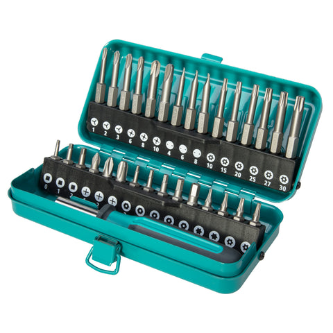 Wolfcraft Kombi-Sicherheitsbit-Box 31-tlg., 1/4" Hex, Metallkassette