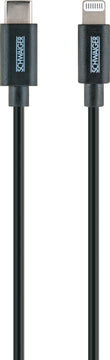 Schwaiger Ladekabel USB 3.1 C auf Apple Lightning P4U, schwarz