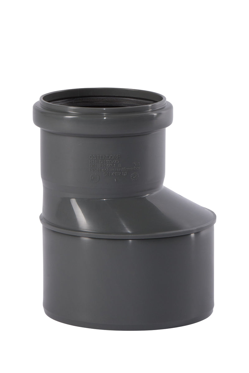 Gebr. Ostendorf Kunststoffe HTsafeR Reduktion DN 110/75 grau (PP)