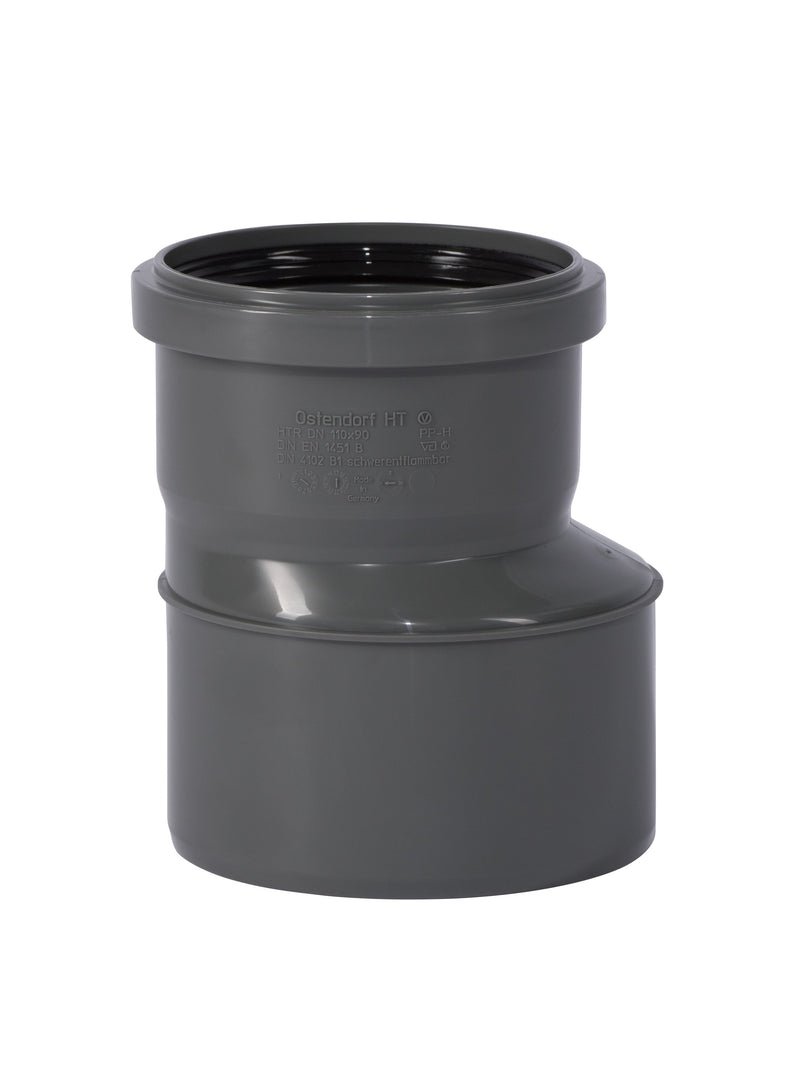 Gebr. Ostendorf Kunststoffe HTsafeR Reduktion DN 110/90 grau (PP)