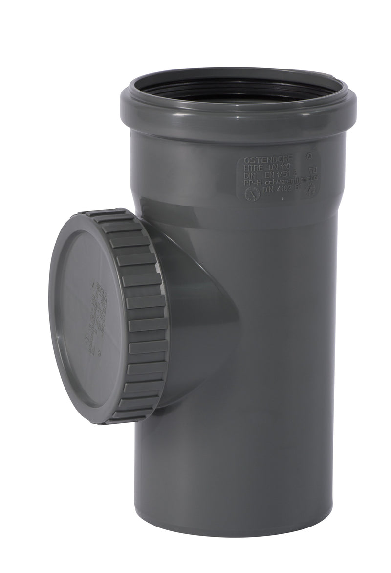 Gebr. Ostendorf Kunststoffe HTsafeRE Reinigungsrohr DN 110 aus Kunststoff