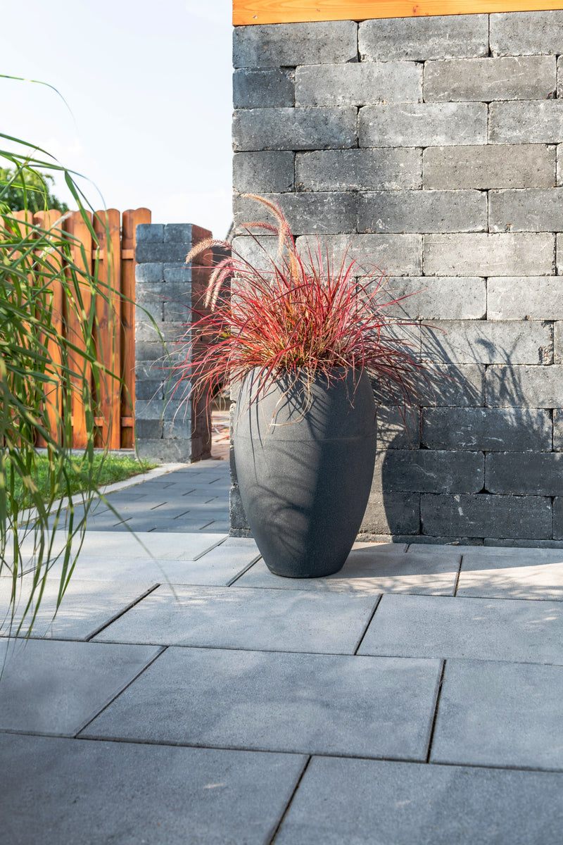 Diephaus RUSTICA Terrassenplatte aus Beton in Weiß-Schwarz, 60x40x4 cm