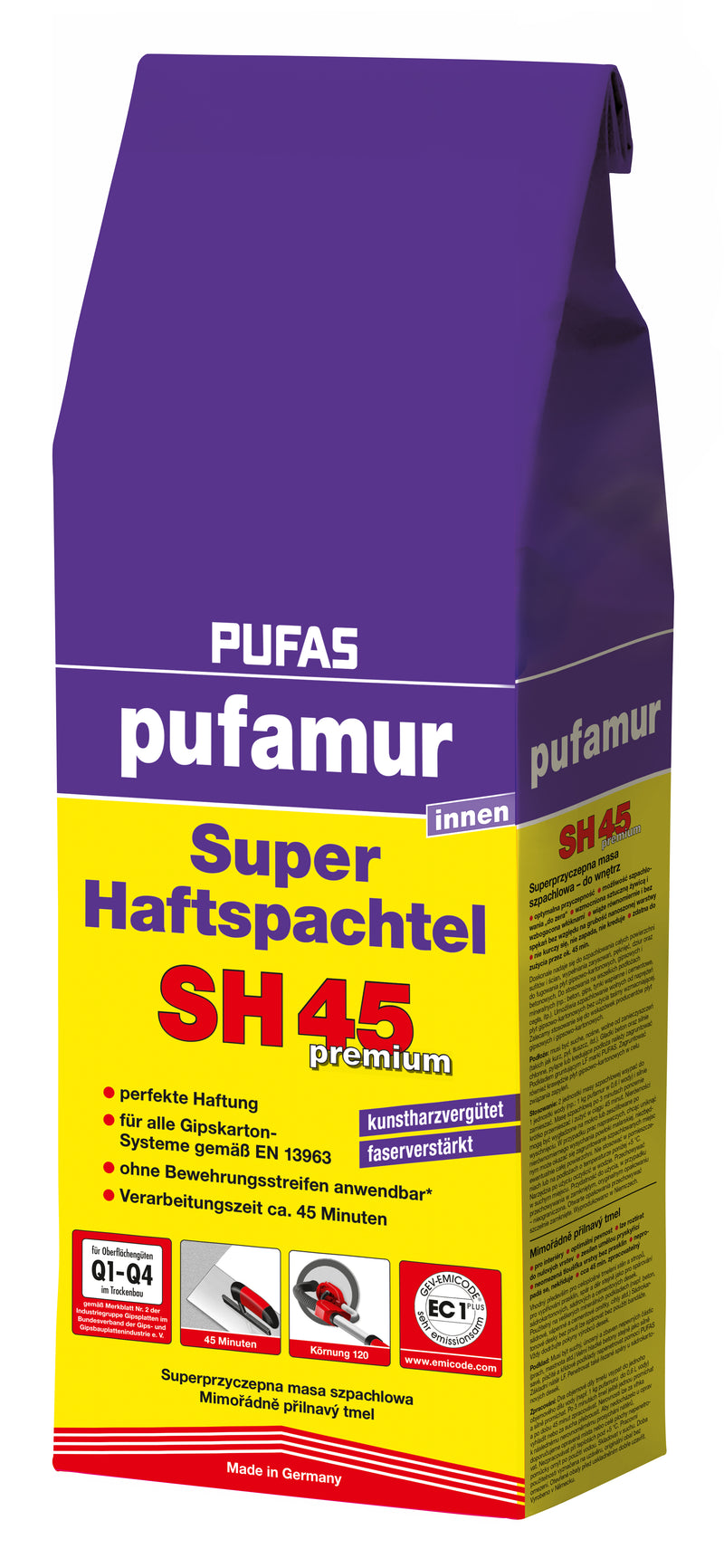 Pufas Pufamur Super-Haftspachtel für Innen (Kunstharz, Gipsspachtel)