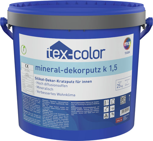 Tex-Color Mineral-Dekorputz weiß, K 1,5, pastös 25 kg