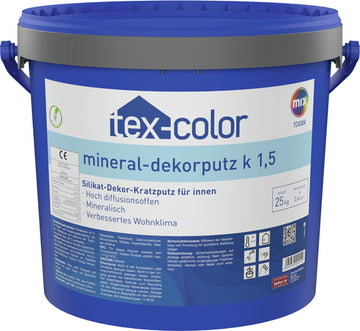 Tex-Color Mineral-Dekorputz weiß, K 1,5, pastös 25 kg