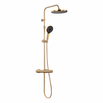 Schöner Wohnen Glaia 4 Duschsystem Thermostat, Duschsäule, Mattgold