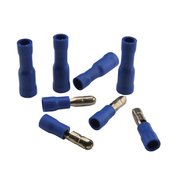 UNITEC Rundstecker-Set Kabelschuh blau, Hülse für 2,5 mm²
