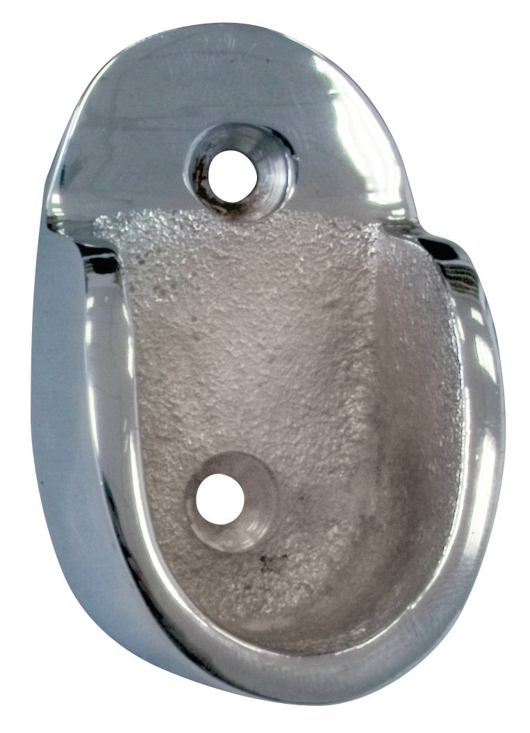 HSI Schrankrohrträger/ Wandträger Lager Zamak verchromt für 35x20 mm (2 Stück)