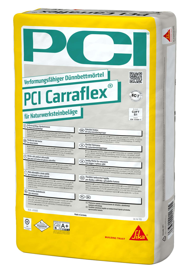 PCI Carraflex Dünnbettmörtel, verformungsfähig, weiß