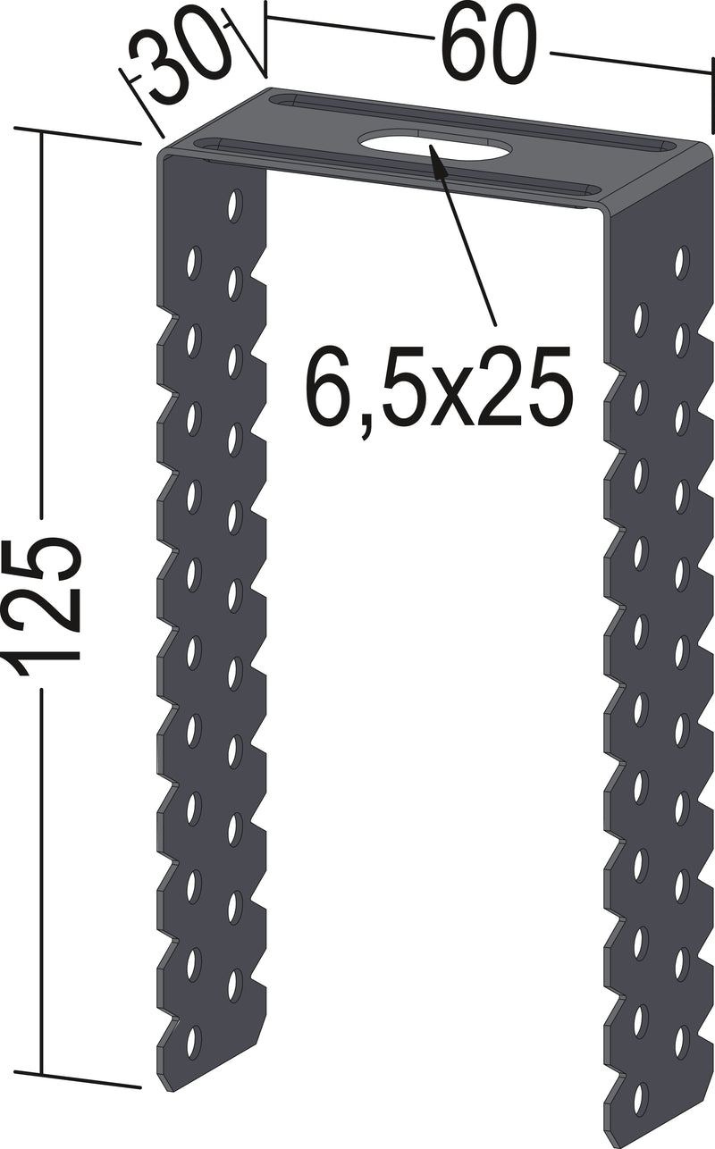 ZL Rheinland/Protektor Direktabhänger 58121 für CD 60-27, 125 mm, Stahlblech C5