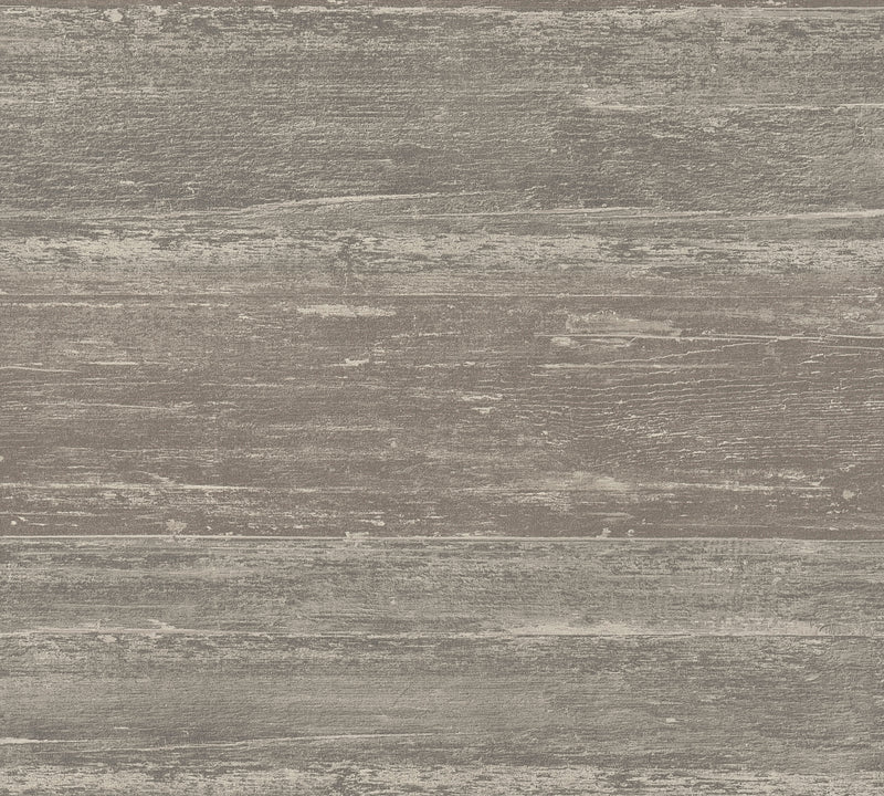A.S. Création Vliestapete California Holzdie­le quer, grau-braun