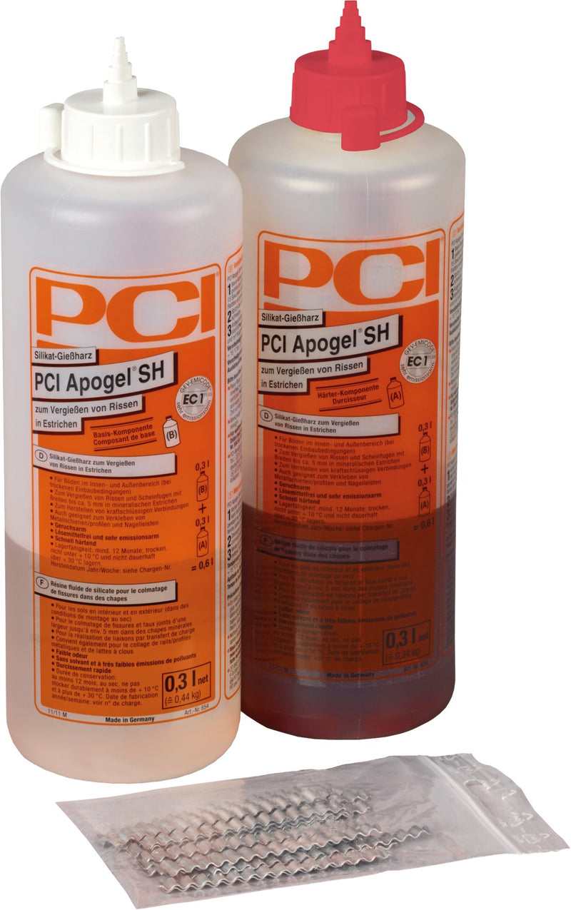 PCI Apogel SH 2K Silikat-Gießharz gelb, 0,6 l (2-Komponenten)