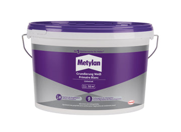 Metylan Tapezier-Grund für Vliestapete, pigmentiert weiß (5 l)