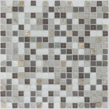 EURO STONE KOMBIMOSAIK Mosaik 30×30 cm Glas/Naturstein glanzmix