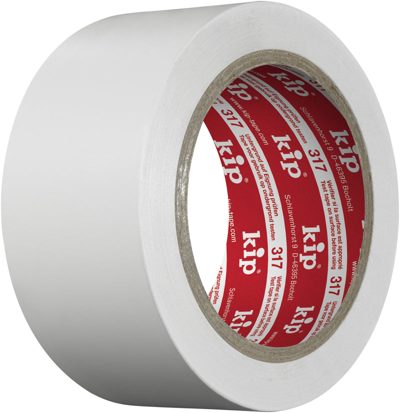 Kip Typ 317 PVC-Schutzband weiß, Abdeckband PE/PVC 50 mm x 33 m