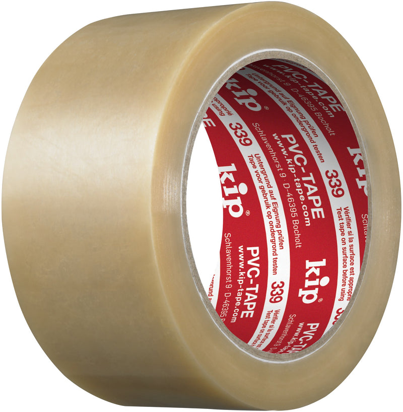 Kip Typ 339 PVC-Packband transparent, Verpackungsband 50 mm x 66 m