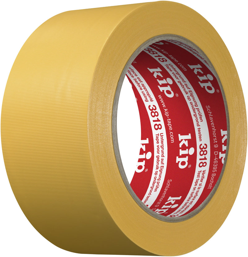 Kip Typ 3818 PVC-Schutzband gelb, quergerillt, 50 mm x 33 m