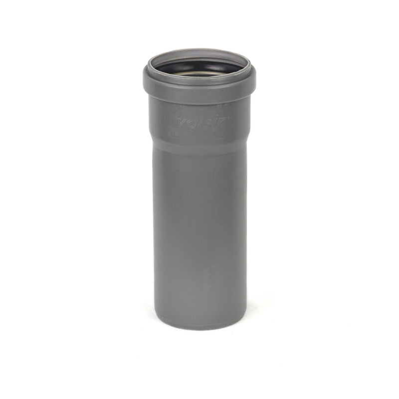 Peter van Eyk HTEM Abwasserrohr mit Muffe aus PP, grau, DN 110, 0,25 m