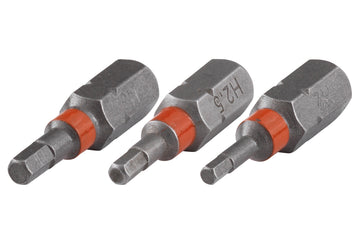 Wolfcraft Solid Bits Innen-Sechskant, 3er-Pack, Stahl, 25 mm
