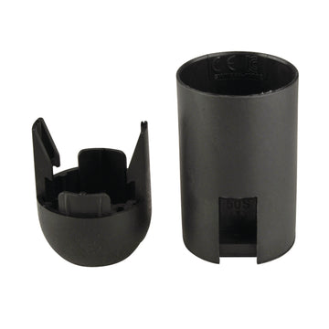 UNITEC Lampen-Fassung schwarz E14, Glattmantel