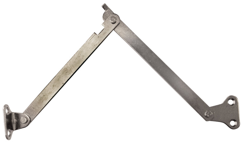 HSI Klappenhalter vernickelt 200 mm mit Arretierung (2 Stück), Eisen
