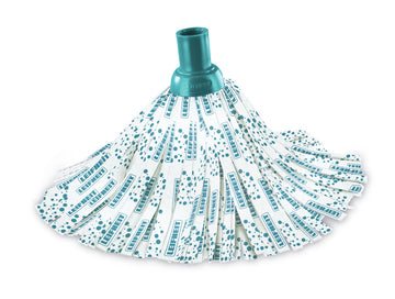 Leifheit Classic Mop Ersatzkopf viscose, türkis/weiß (6er-Pack)