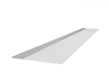BAUKOM Abschlussprofil PVC mit Gewebe, 3 mm, 2 m, für Putz/WDVS