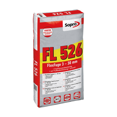 Sopro FlexFuge FL Fugenmörtel grau 25-kg-Sack, flexibel und zementgebunden