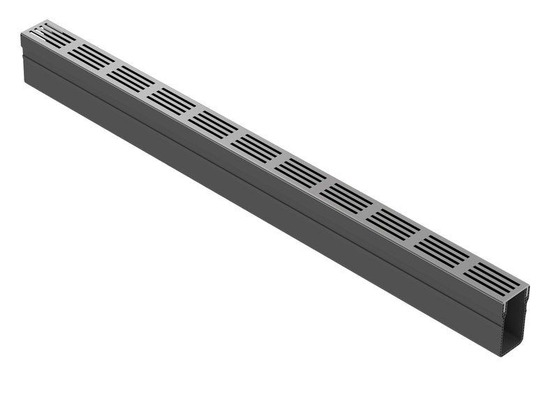 ACO Slimline Rinne 1000 mm mit Rost Edelstahl