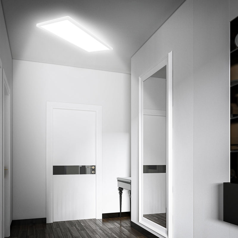 BRILONER Leuchten Panel LED Ultra flat weiß mit Backlight, 58x20x3cm