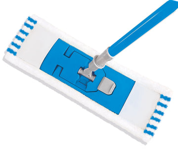 Peggy Perfect Bodenwischer mit Telestiel, blau/weiß, Microfaser