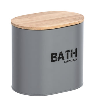 WENKO Badbox mit Deckel, grau, für den Sanitärbereich