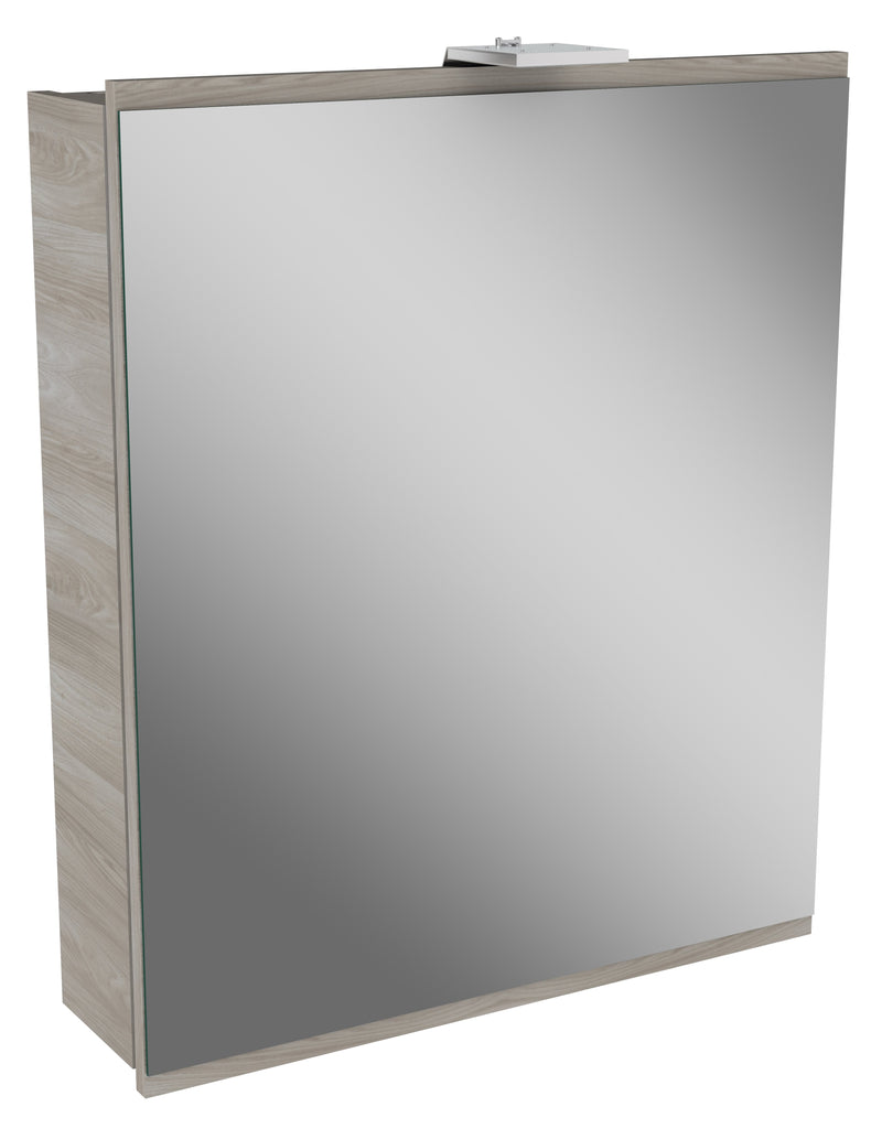FACKELMANN Spiegelschrank Lima 60 steinesche 60x73x15,5 cm, 1 Tür, LED
