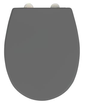 WENKO Vorno Neo WC-Sitz grau aus Duroplast, 370 x 460 mm
