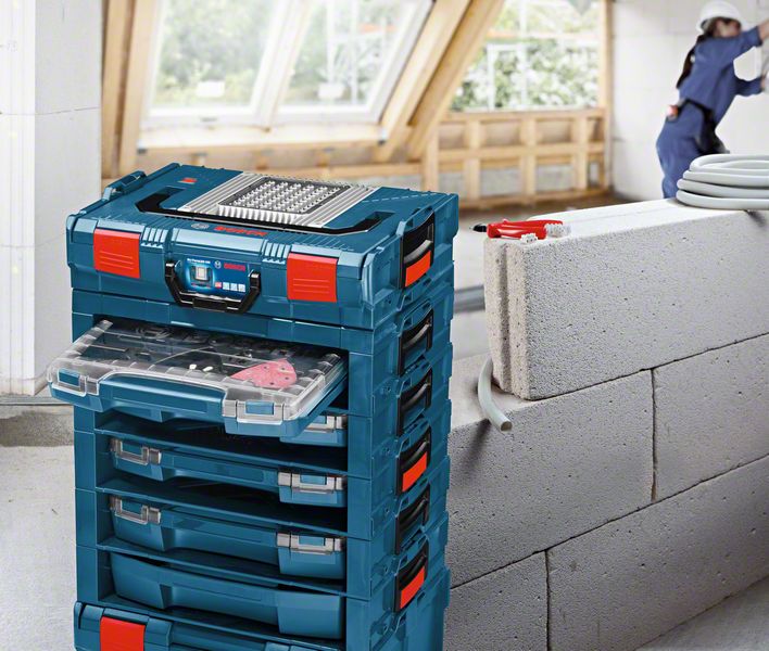 Bosch i-BOXX Shelf 3-teilig Aufnahmesystem in blau/schwarz/rot