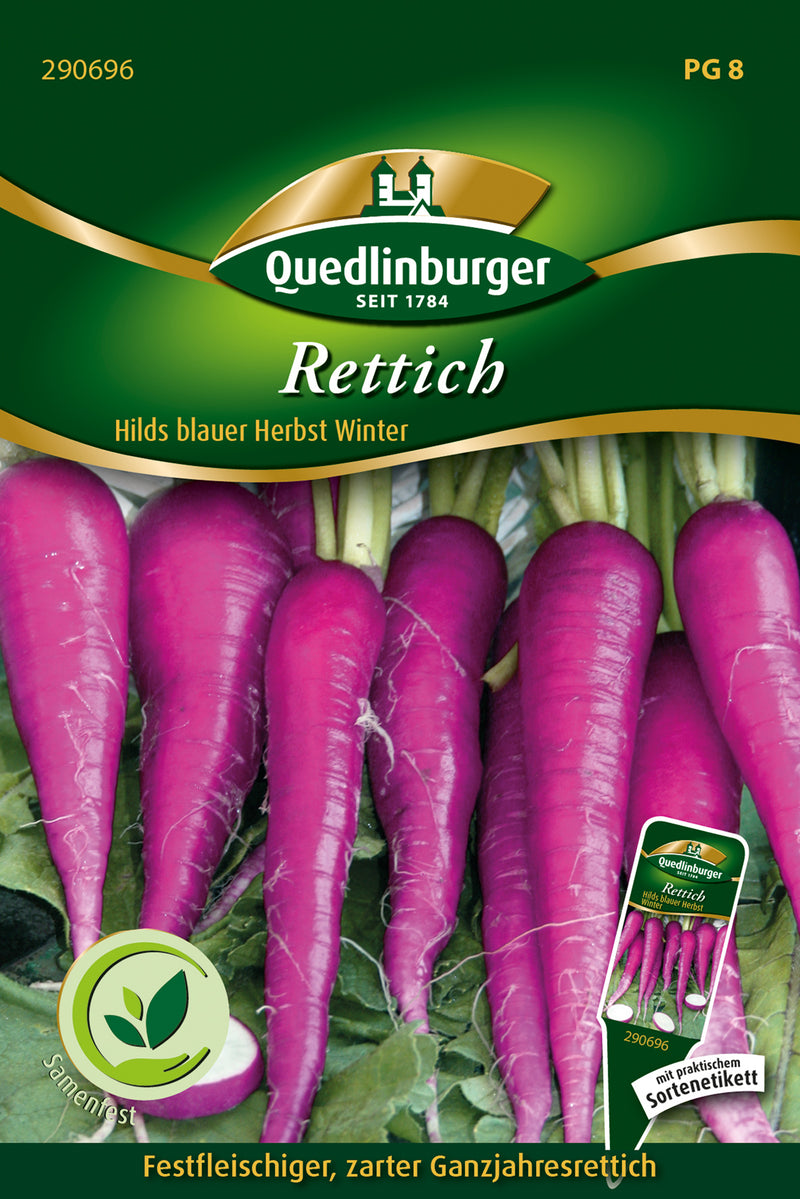 QUEDLINBURGER SAATGUT Blauer Rettich Hilds blauer Herbst-Winter