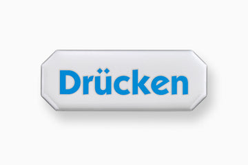 CONMETALL Hinweisschild „Drücken“ 3D