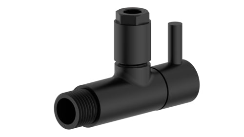 Schütte MS Eckventil schwarz mit Rosette 1/2"AG x 10 mmQ
