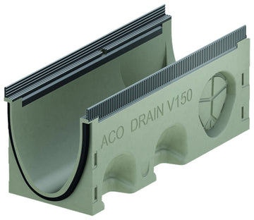 ACO DRAIN® Multiline Seal in V150G Rinnenunterteil ohne Abdeckung/Rost, Länge 0,5 m