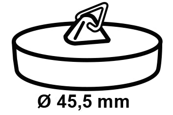Schütte Ventilstopfen magnetisch für Wannen, Kunststoff, 45,5 mm