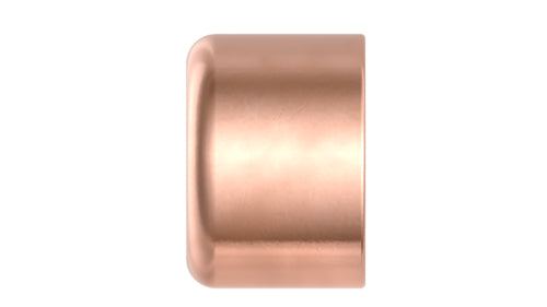 Schütte CU Endkappe blank 22 mm, 1 Muffe (2 St.)