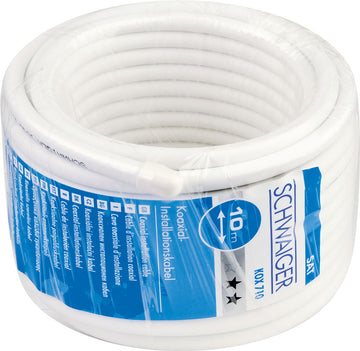 Schwaiger Koaxialkabel 90 dB, Ring, weiß
