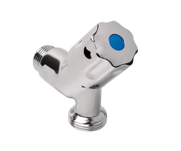 Schütte GA-Wandventil kurz verchromt 1/2" AG x 3/4" AG mit Rückflussverhinderer