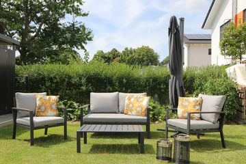Lesli Living Mare Lounge-Set aus Aluminium, Möbelgruppe für den Garten