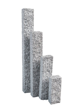 REDSUN Palisade & Stele, hellgrauer Naturstein Granit Premium