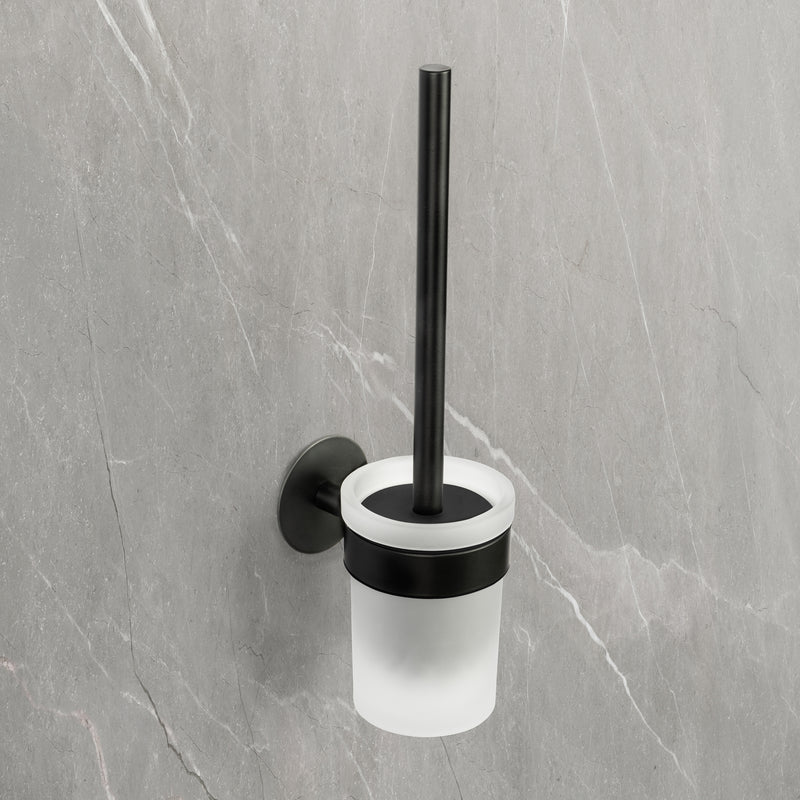 Schöner Wohnen Meleto WC-Garnitur schwarz (9,5 x 36 cm)
