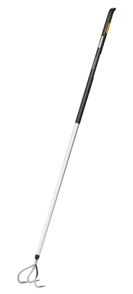 Fiskars Xact Grubber mit 3 Zinken, Stiel inklusive