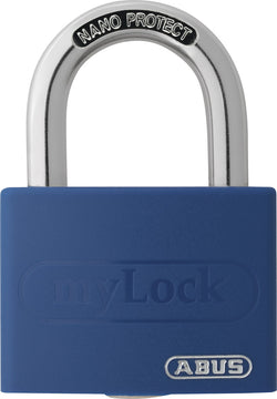 ABUS Vorhangschloss T65AL myLock silber mit beschreibbarer Kunststoffummantelung