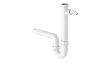 Schütte SP-Röhrensiphon KST weiß mit 3/4" GA, 1 1/2" IG
