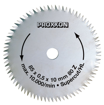 Proxxon Kreissägeblatt Super-Cut 85 mm 80 Zähne für Tischkreissäge FET